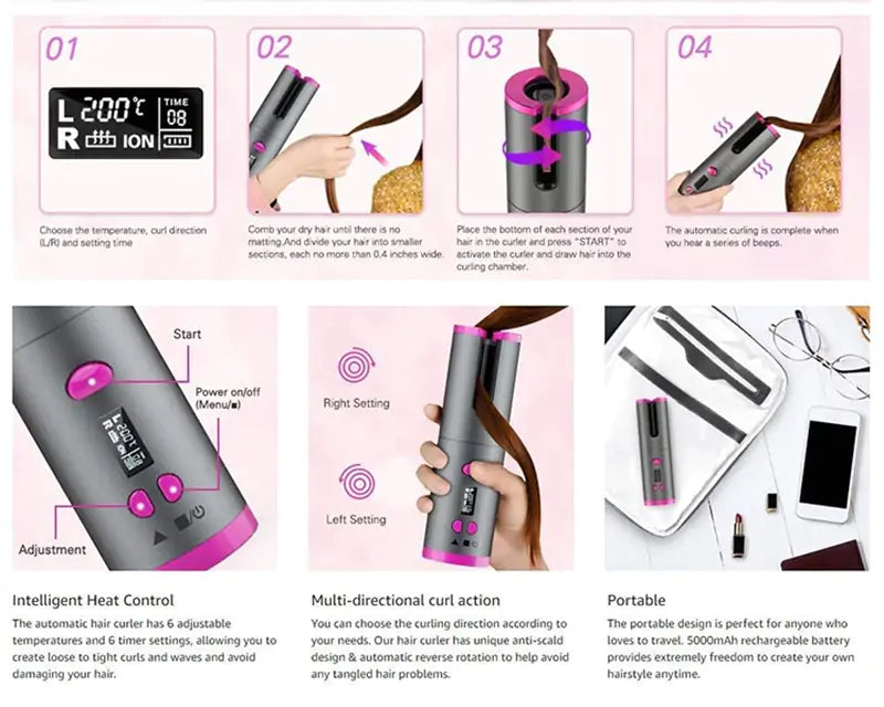 Zaptron™ Easy To Use Hair Curler - Zaptron